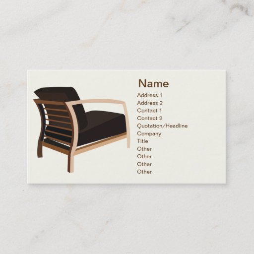 Customizable Furniture - Business Business Card