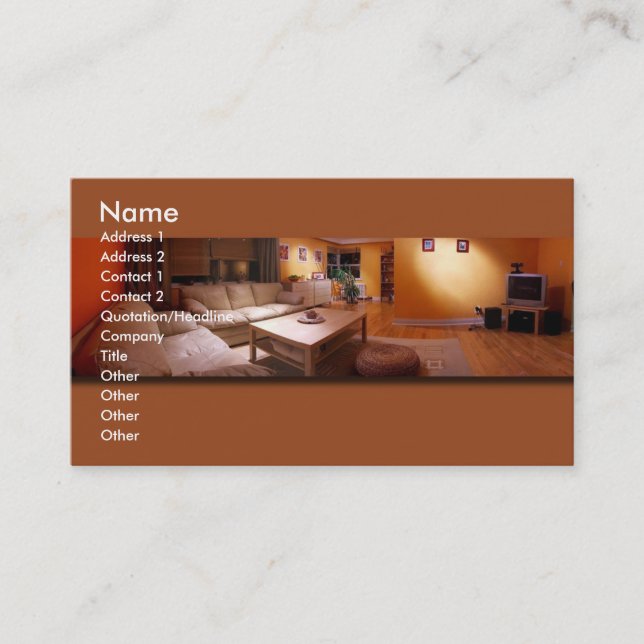 Furniture/Interior Design Business Card (Front)