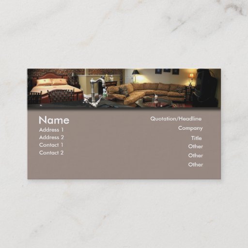 Customizable Furniture/Interior Design Business Cards