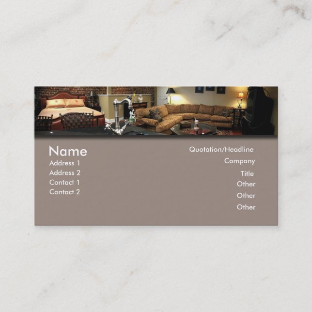 Furniture/Interior Design Business Card (Front)