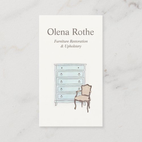 Furniture Refinisher Repair and Upholster Calling Card