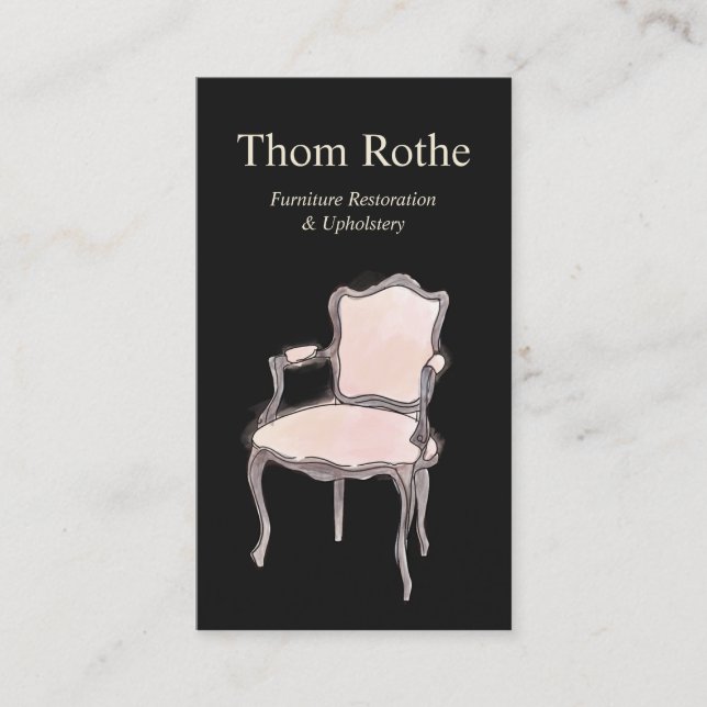 Furniture Refinishing and Upholstery Calling Card (Front)