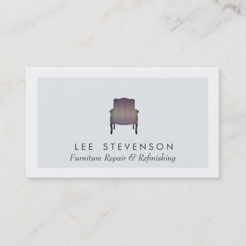 Furniture Repair and Refinishing Wood Chair Business Card
