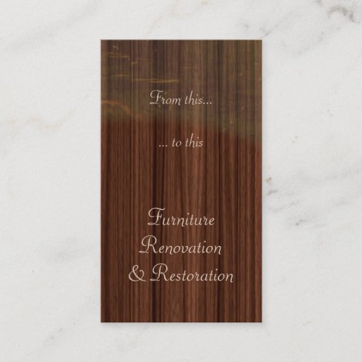 Customizable Furniture restoration business card