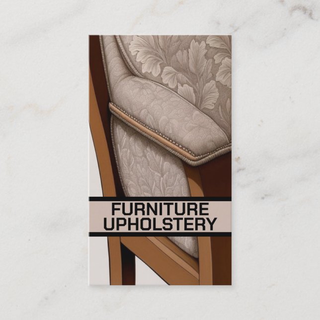 Furniture Upholstery Upholstered Chair Business Card (Front)
