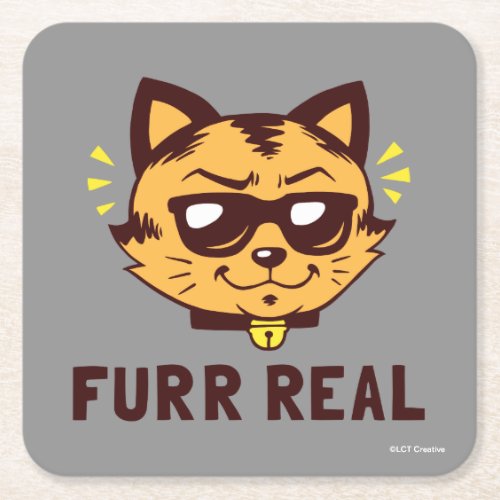 Furr Real Square Paper Coaster