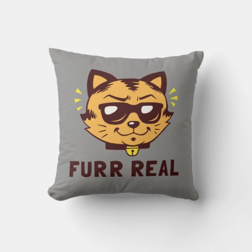 Furr Real Throw Pillow