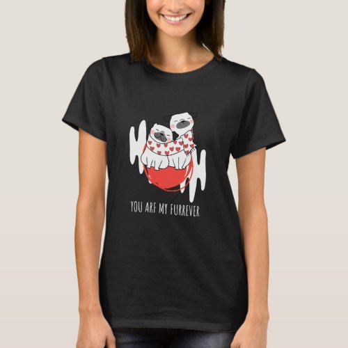 Furrever Valentine Pups Love on Four Paws  T_Shirt