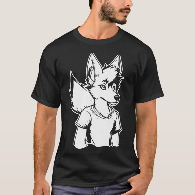 Furries Fursona  Cosplay Furry Fandom T-Shirt (Front)