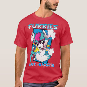Furries give Huggies I Fandom I Cosplay T-Shirt