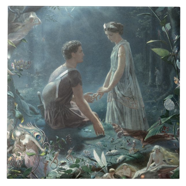 Furries: Shakespeare's A Midsummer Night's Dream Ceramic Tile (Front)
