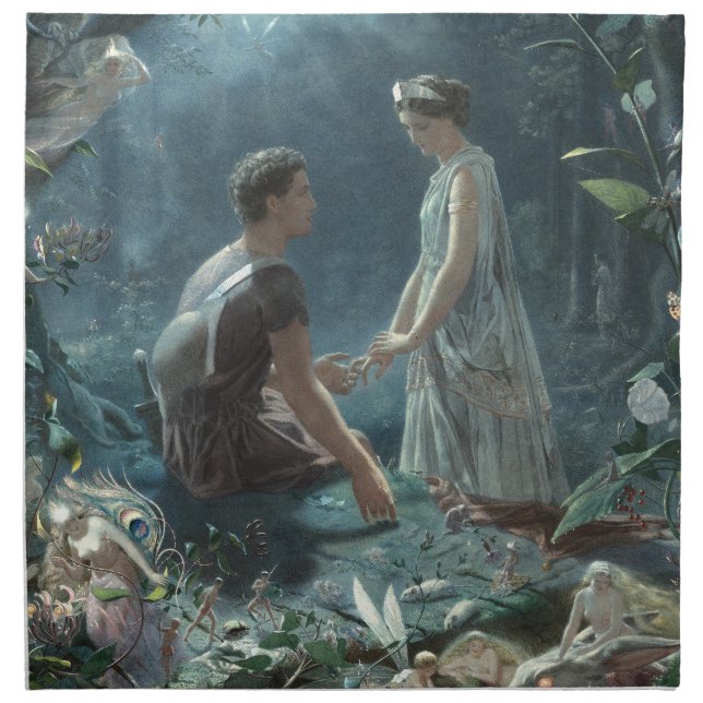 Furries: Shakespeare's A Midsummer Night's Dream Cloth Napkin (Front)