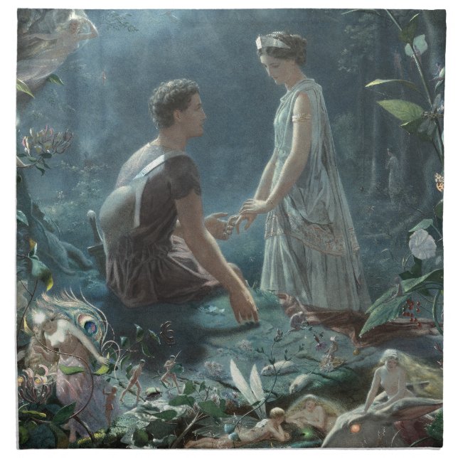 Furries: Shakespeare's A Midsummer Night's Dream Cloth Napkin (Front)