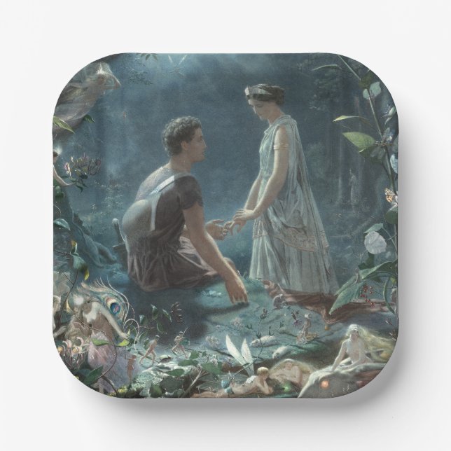 Furries: Shakespeare's A Midsummer Night's Dream Paper Plates (Front)