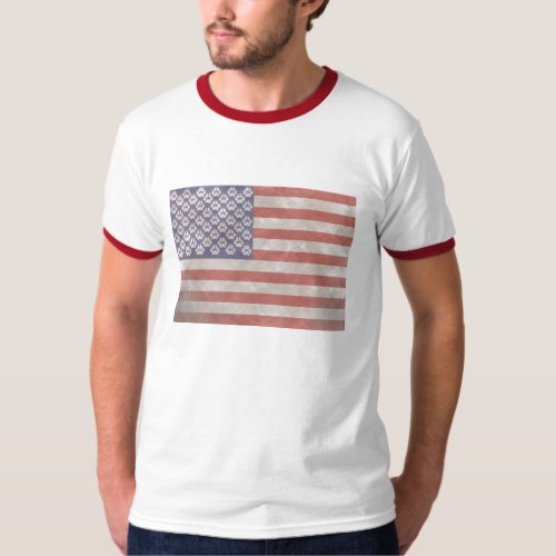 Furry American Flag T_Shirt