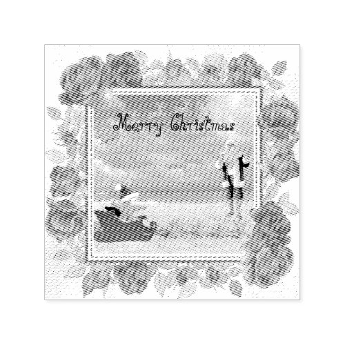 Furry and Bright Christmas Self-inking Stamp