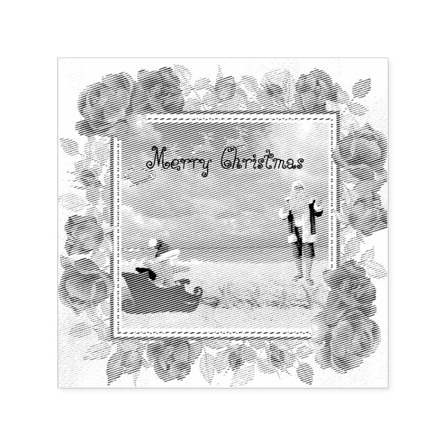 Furry and Bright Christmas Self-inking Stamp (Design)