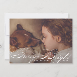Furry and Bright Elegant Pet Dog Photo Card