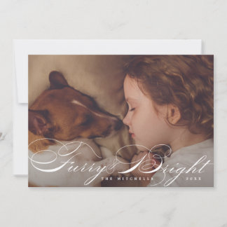 Furry and Bright Elegant Pet Dog Photo Card