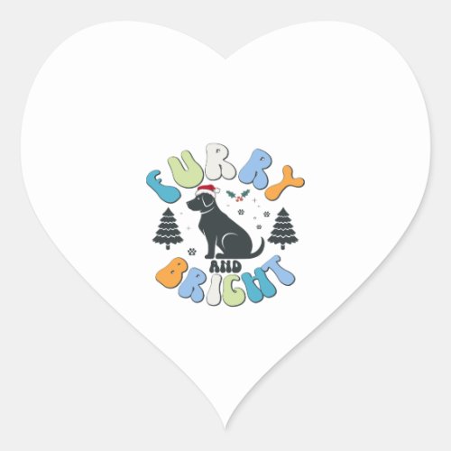 Furry and Bright Heart Sticker