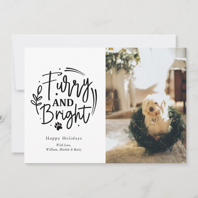 Furry and Bright Holiday Card (Front)