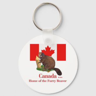 Furry Beaver Keychain