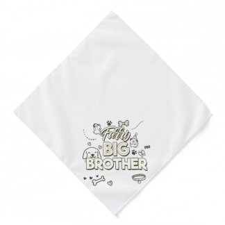 Furry Big Brother Dog Baby Announcement Bandana