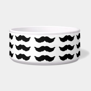 Furry Black Mustache Bowl