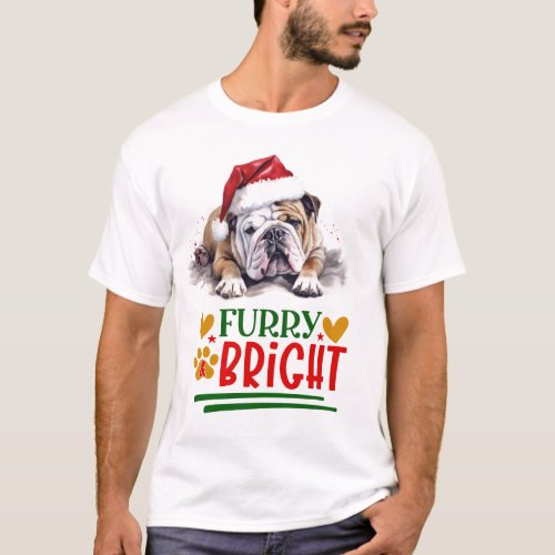 Furry  Bright Bulldog T_Shirt