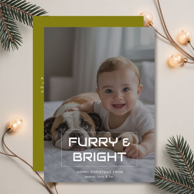 Furry & Bright Cozy Playful Family Christmas Card (Creator Uploaded)