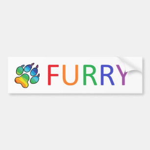 Furry Bumper Sticker