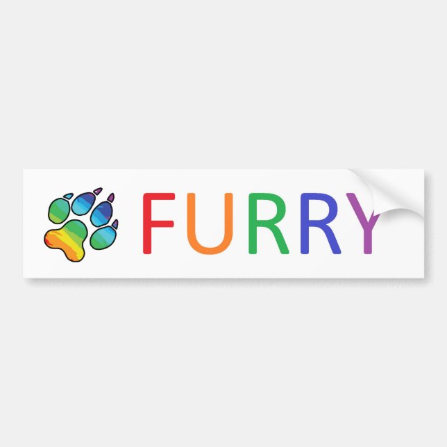 Furry Bumper Sticker (Front)