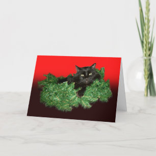 Furry Cat Holiday Card