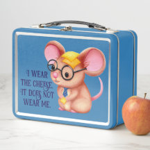 Furry Cheese Man Business Mouse Tie Glasses Nerdy
