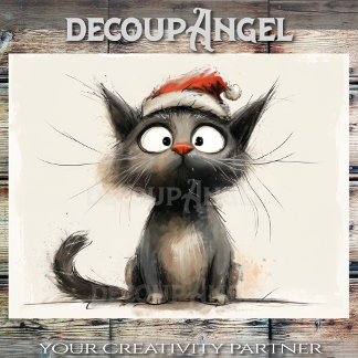 Furry Christmas - Decoupage - Tissue Paper