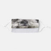 Furry Dog Face / Funny Adult Cloth Face Mask (Front, Folded)
