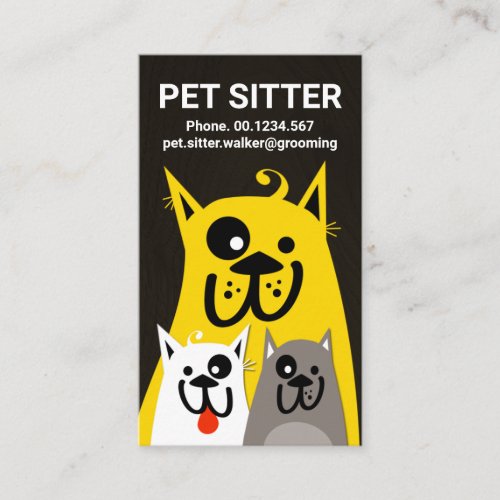 Furry Dog Mother Kids Pet Sitting ZazzleMade Business Card