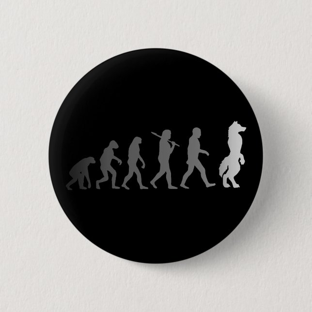 Furry evolution pinback button (Front)