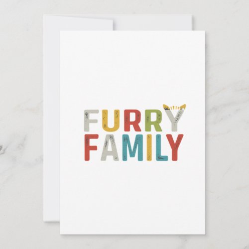 Furry Family Flat Holiday Card
