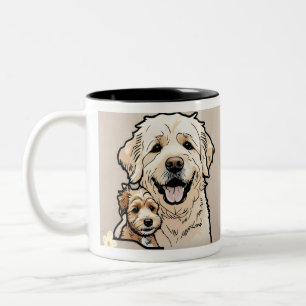 "Furry Family Ties" Two-Tone Coffee Mug