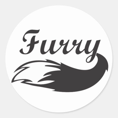 Furry Fandom Classic Round Sticker