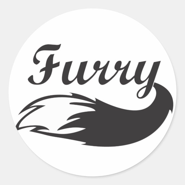 Furry Fandom Classic Round Sticker (Front)