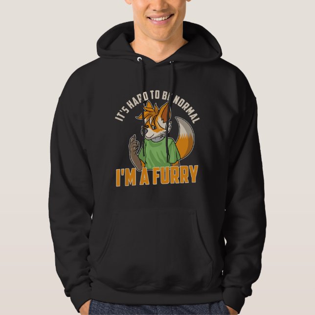 Furry Fandom - Furries Fursona Fursuit Hoodie (Front)