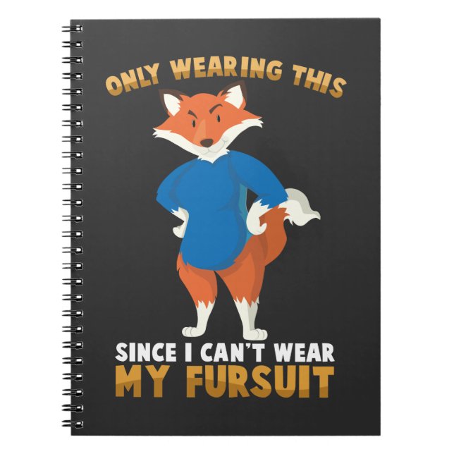 Furry Fandom Furry Fursuit Cute Fox Cosplay Notebook (Front)