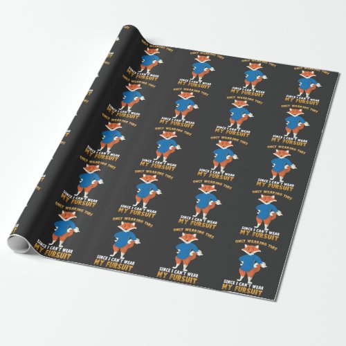 Furry Fandom Furry Fursuit Cute Fox Cosplay Wrapping Paper