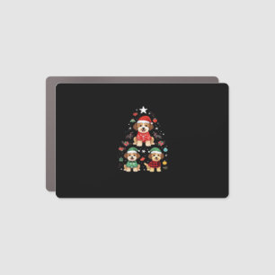 Furry Festive Christmas � Cute Dogs Holiday Tree O Car Magnet