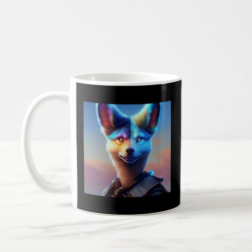 Furry Fluffy Wolf Dog Person Fox Sunset Cloudy Ski Coffee Mug
