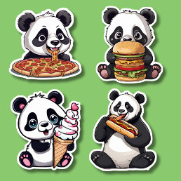 Furry Foodies Set Waterproof Sticker