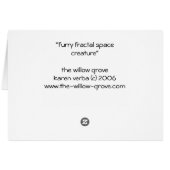 furry fractal space creature cards (Back Horizontal)