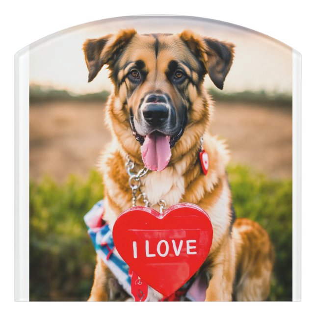 "Furry Friend Contour Room Plaque Door Sign (Contour Front)